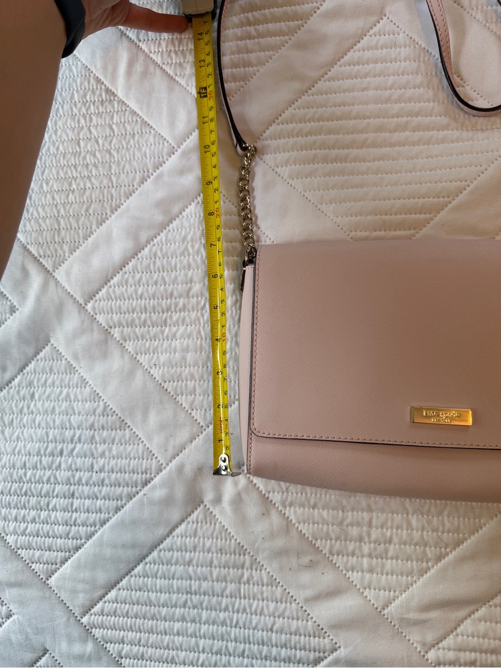 Kate Spade Cameron Light Pink Crossbody Shoulder Bag with Chain Strap - Picture 5 of 6